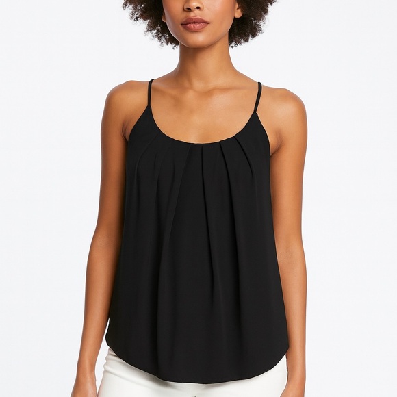 Express Tops - Express Black Pleated Camisole Top